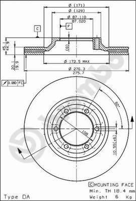 AP 24393 - Тормозной диск avtokuzovplus.com.ua