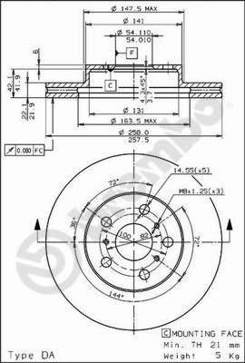 AP 24420 - Тормозной диск avtokuzovplus.com.ua