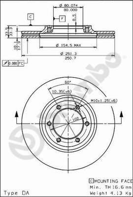 AP 24425 - Гальмівний диск autocars.com.ua