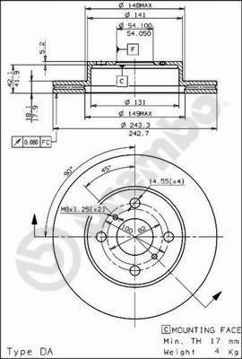 AP 24429 - Гальмівний диск autocars.com.ua