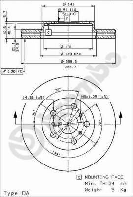 AP 24430 - Гальмівний диск autocars.com.ua