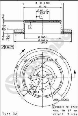 AP 24438 - Гальмівний диск autocars.com.ua