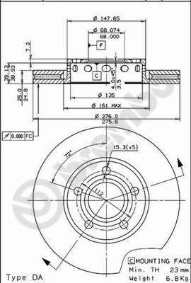 AP 24448 - Тормозной диск avtokuzovplus.com.ua