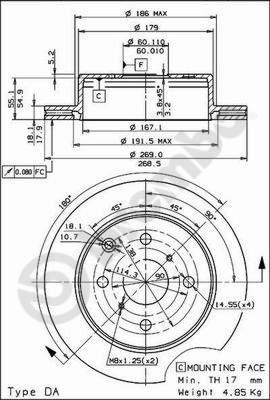 AP 24450 - Тормозной диск avtokuzovplus.com.ua