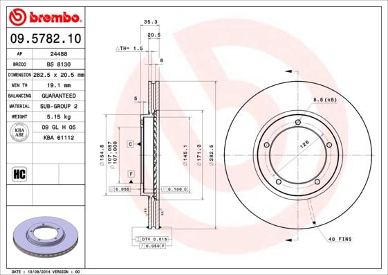 AP 24488 - Гальмівний диск autocars.com.ua