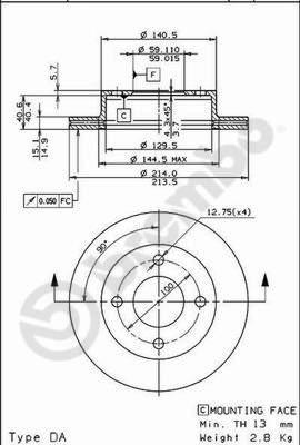 AP 24529 - Тормозной диск avtokuzovplus.com.ua