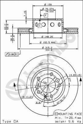 AP 24530 - Гальмівний диск autocars.com.ua