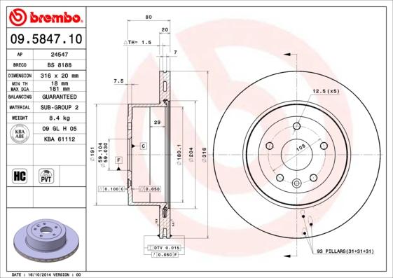 AP 24547 - Гальмівний диск autocars.com.ua