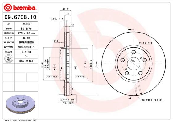 AP 24555 - Гальмівний диск autocars.com.ua