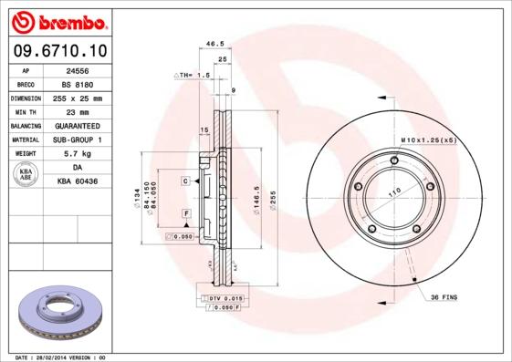 AP 24556 - Гальмівний диск autocars.com.ua