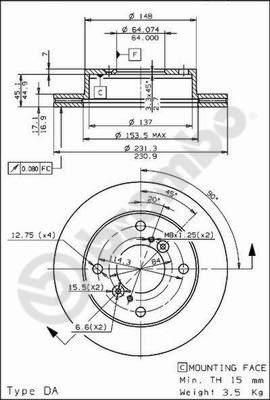 AP 24562 - Тормозной диск avtokuzovplus.com.ua