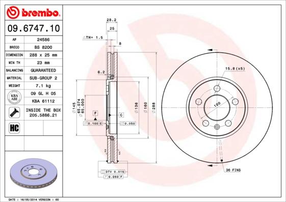 AP 24586 - Гальмівний диск autocars.com.ua