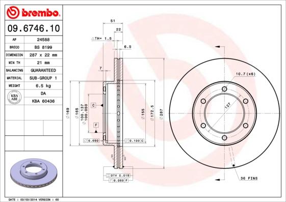 AP 24588 - Гальмівний диск autocars.com.ua