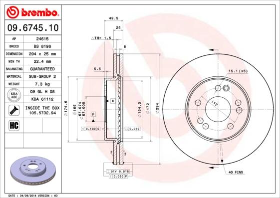 AP 24615 - Гальмівний диск autocars.com.ua