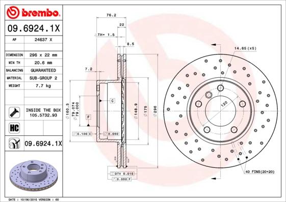 AP 24637 X - Гальмівний диск autocars.com.ua