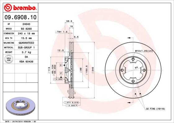 AP 24640 - Гальмівний диск autocars.com.ua