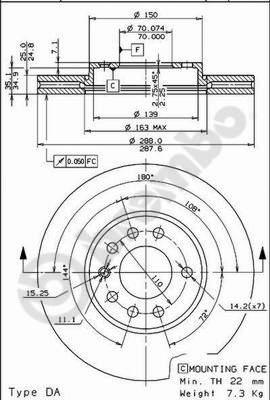 AP 24658 V - Тормозной диск avtokuzovplus.com.ua