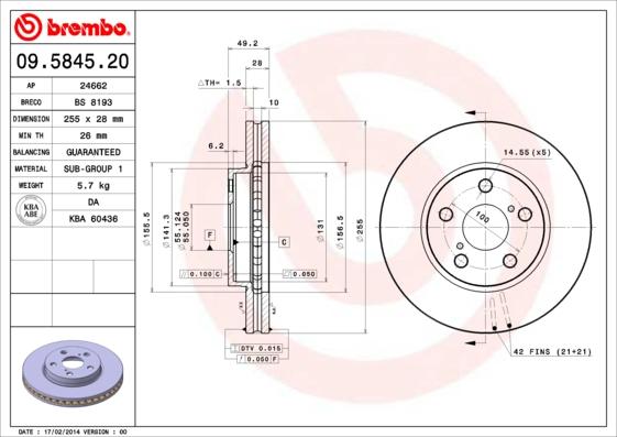 AP 24662 - Гальмівний диск autocars.com.ua