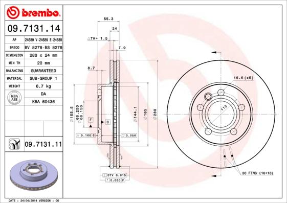 AP 24689 E - Тормозной диск autodnr.net