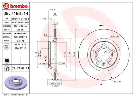 AP 24700 E - Гальмівний диск autocars.com.ua