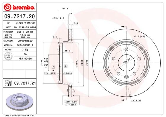 AP 24720 V - Гальмівний диск autocars.com.ua