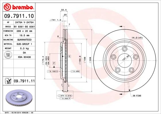 AP 24764 - Гальмівний диск autocars.com.ua