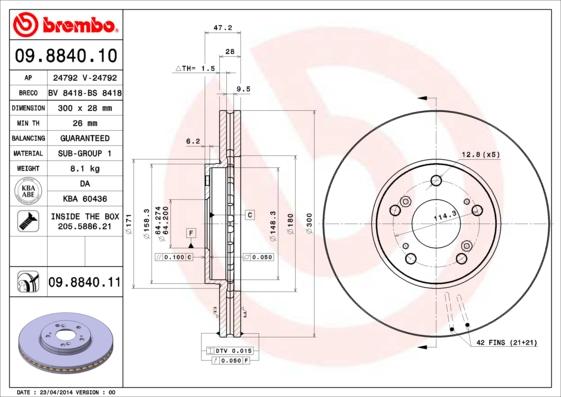 Breco BV 8418 - Тормозной диск avtokuzovplus.com.ua