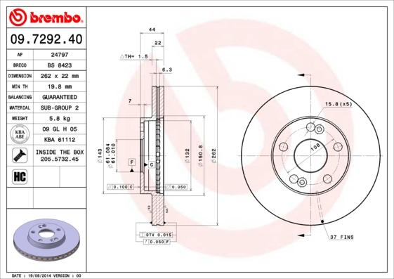 AP 24797 - Гальмівний диск autocars.com.ua