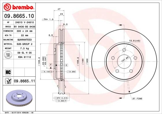 AP 24810 V - Гальмівний диск autocars.com.ua