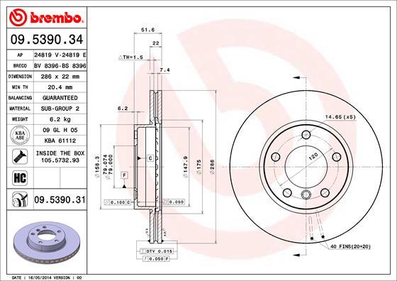 AP 24819 E - Гальмівний диск autocars.com.ua