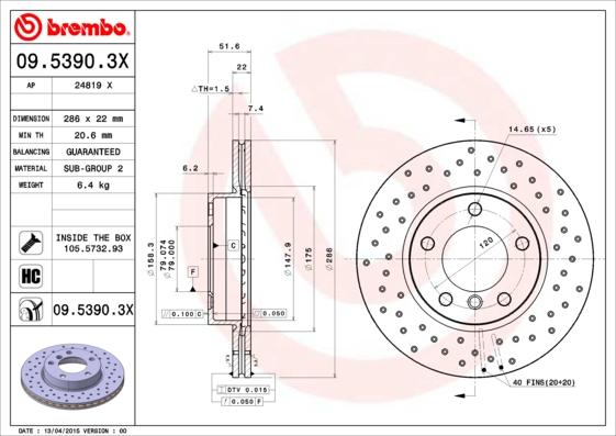 AP 24819 X - Гальмівний диск autocars.com.ua