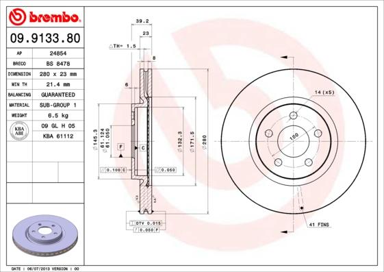 AP 24854 - Тормозной диск autodnr.net