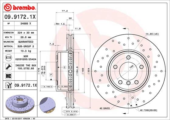 AP 24885 X - Гальмівний диск autocars.com.ua