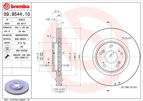 AP 24912 - Гальмівний диск autocars.com.ua