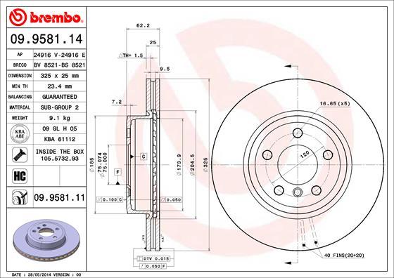 AP 24916 E - Гальмівний диск autocars.com.ua