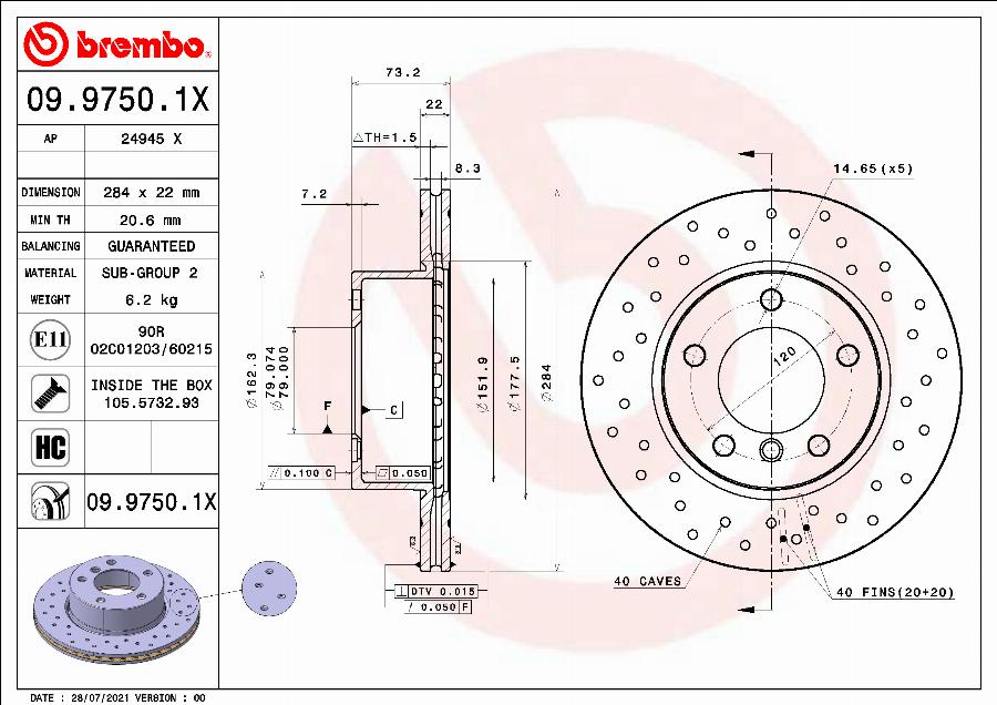 AP 24945 X - Тормозной диск avtokuzovplus.com.ua