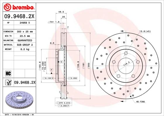 AP 24958 X - Гальмівний диск autocars.com.ua