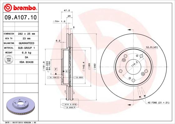 AP 25017 - Тормозной диск avtokuzovplus.com.ua