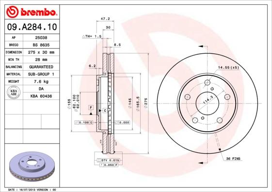 AP 25038 - Гальмівний диск autocars.com.ua