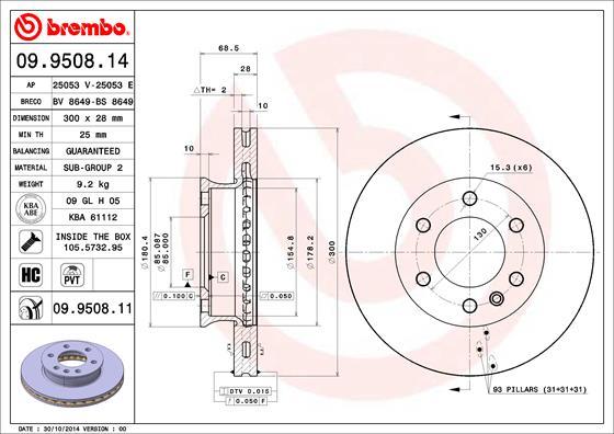 AP 25053 E - Гальмівний диск autocars.com.ua