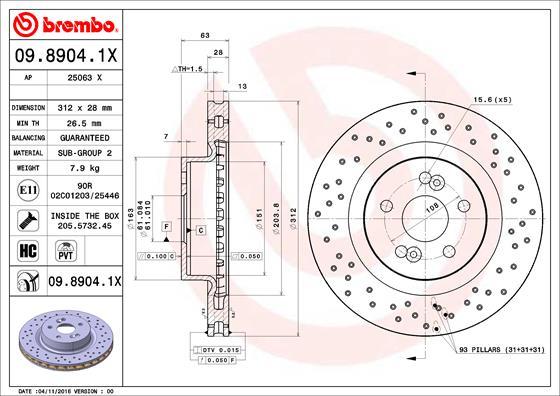 AP 25063 X - Гальмівний диск autocars.com.ua