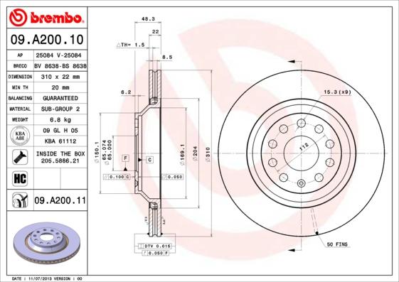 AP 25084 - Гальмівний диск autocars.com.ua