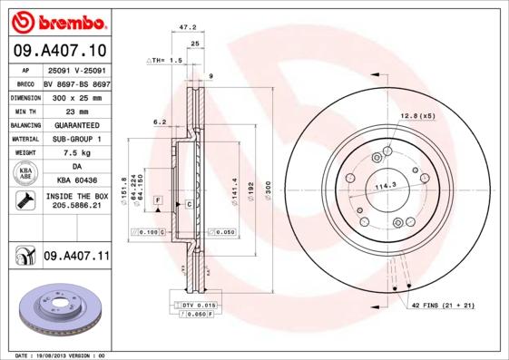 AP 25091 V - Тормозной диск avtokuzovplus.com.ua