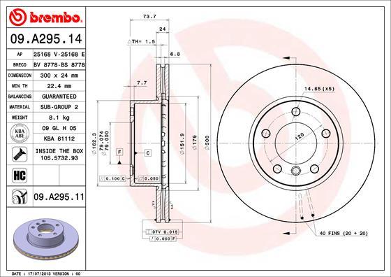 AP 25168 V - Гальмівний диск autocars.com.ua