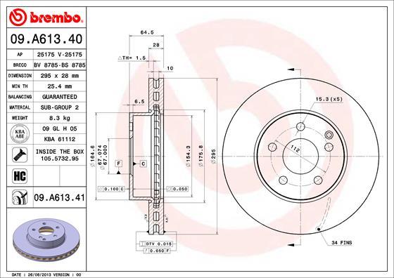 AP 25175 - Гальмівний диск autocars.com.ua