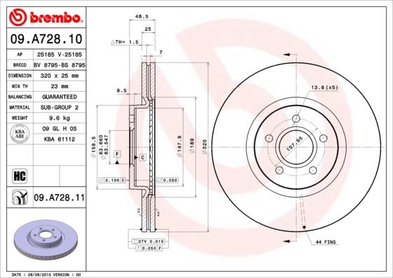 AP 25185 - Тормозной диск autodnr.net