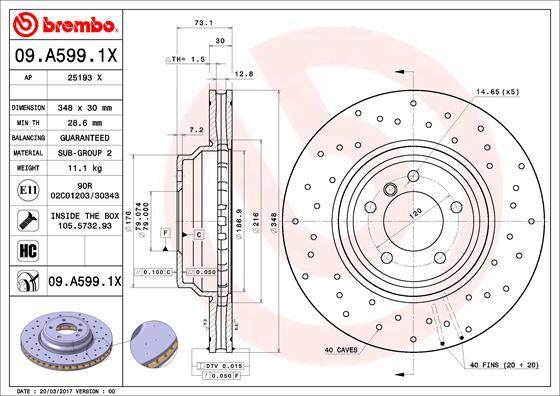 AP 25193 X - Гальмівний диск autocars.com.ua