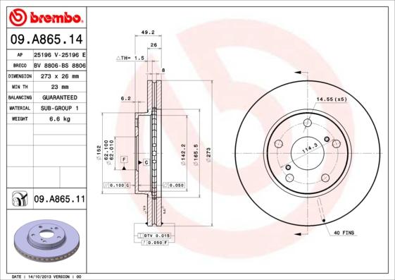 AP 25196 E - Гальмівний диск autocars.com.ua