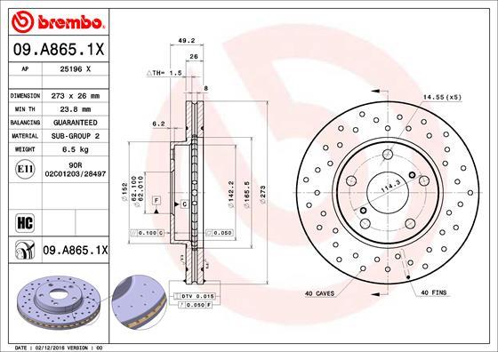 AP 25196 X - Гальмівний диск autocars.com.ua