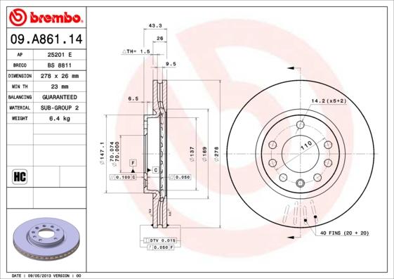 AP 25201 E - Гальмівний диск autocars.com.ua